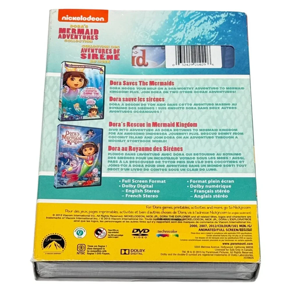 Dora The Explorer Mermaid Adventures 2 DVD Collection‎ New Sealed - Picture 5 of 5